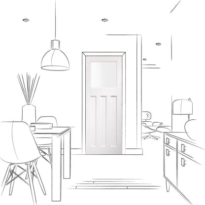 Image for XL Joinery DX Internal White Primed Door with Obscure Glass