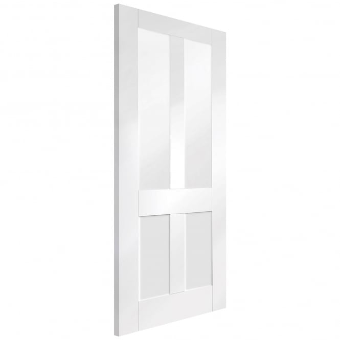 Image for XL Joinery Malton Shaker Internal White Primed Door with Clear Glass