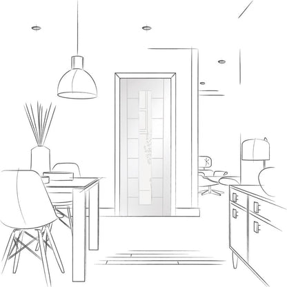 Image for XL Joinery Palermo 1 Light Internal White Primed Door with Clear Glass