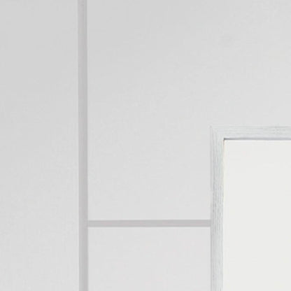 Image for XL Joinery Palermo 1 Light Internal White Primed Door with Clear Glass