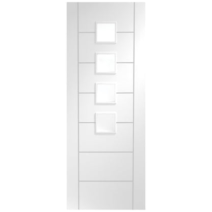 Image for XL Joinery Palermo Internal White Primed Door with Obscure Glass