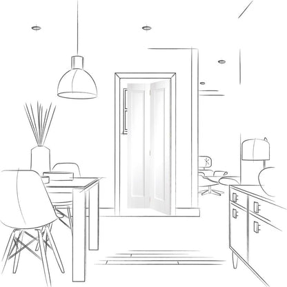 Image for XL Joinery Pattern 10 Bi-Fold Internal White Primed Door