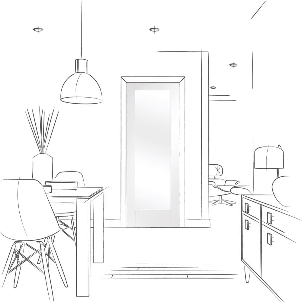 Image for XL Joinery Pattern 10 Internal White Primed Door with Obscure Glass