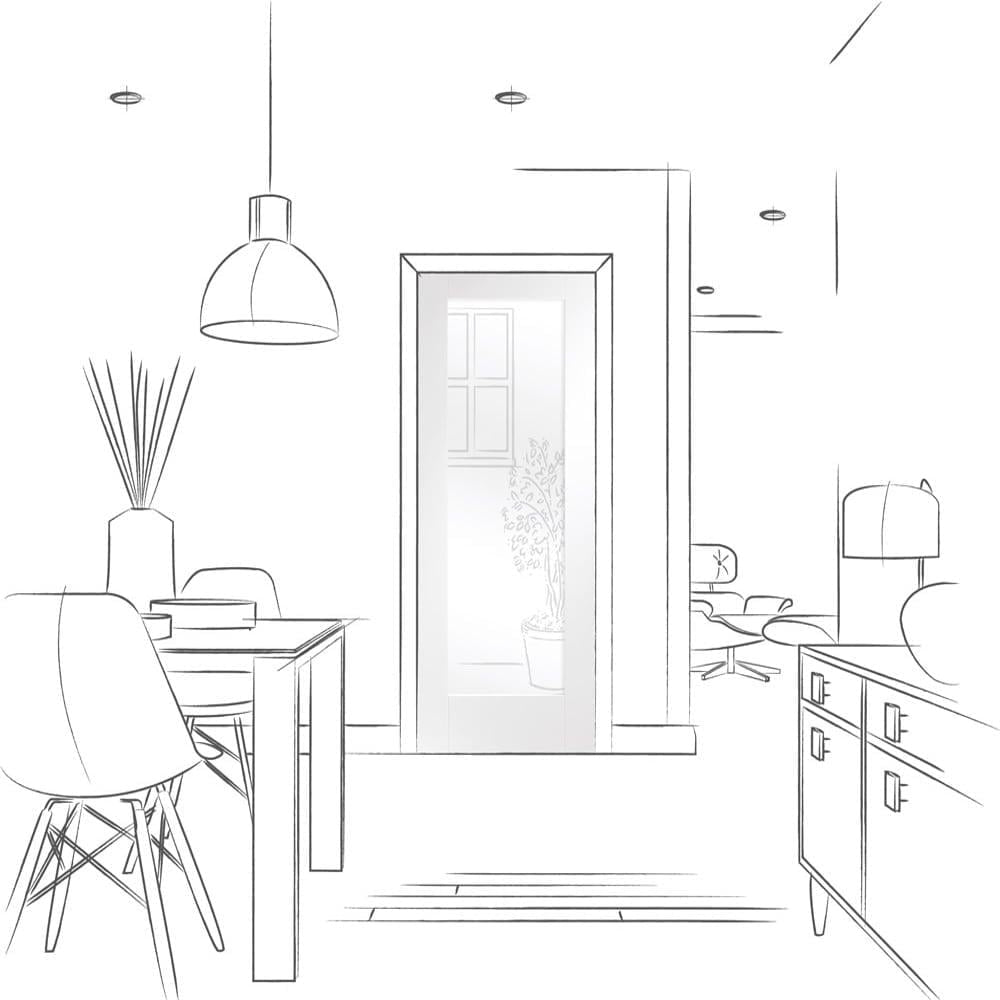 Image for XL Joinery Pattern 10 Internal White Primed Fire Door with Clear Glass 1981 x 762 x 44mm (30")