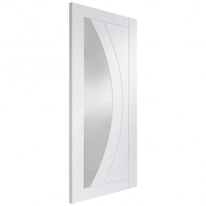 Image for XL Joinery Salerno Internal White Primed Fire Door with Clear Glass