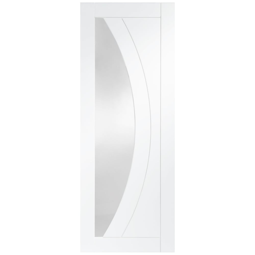 Image for XL Joinery Salerno Internal White Primed Fire Door with Clear Glass