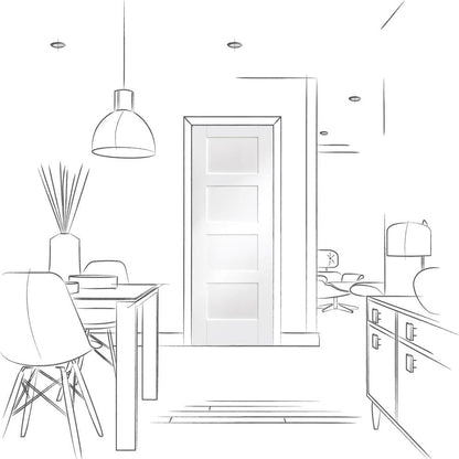 Image for XL Joinery Shaker 4 Panel Internal White Primed Door