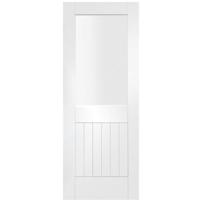 Image for XL Joinery Suffolk Internal White Primed Door with Clear Glass