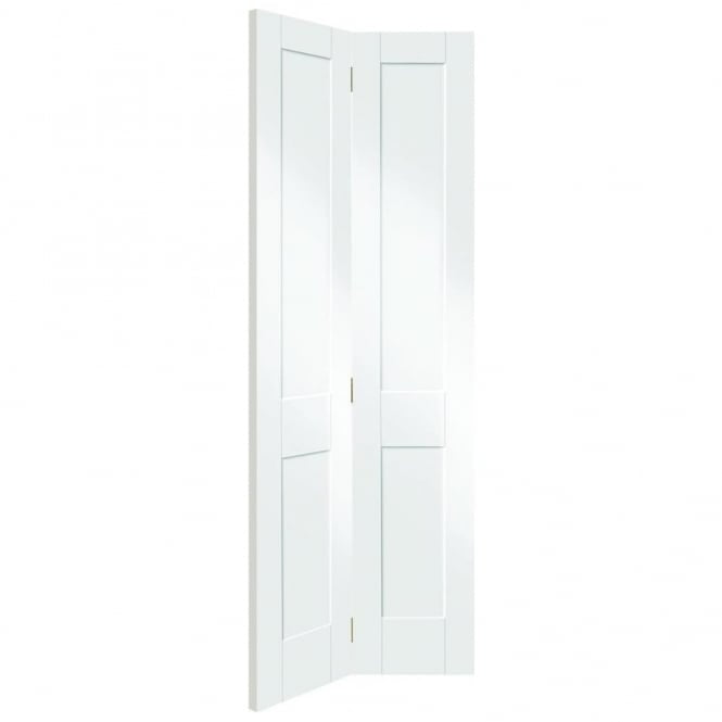 Image for XL Joinery Victorian Shaker 4 Panel Bi-Fold Internal White Primed Door