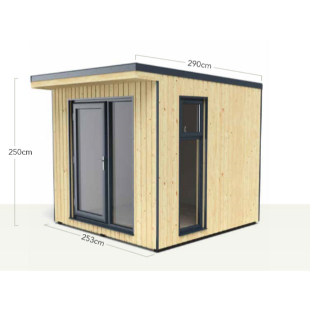 Forest Garden Xtend 2.54 x 2.9m Insulated Garden Office with 1/4 Window