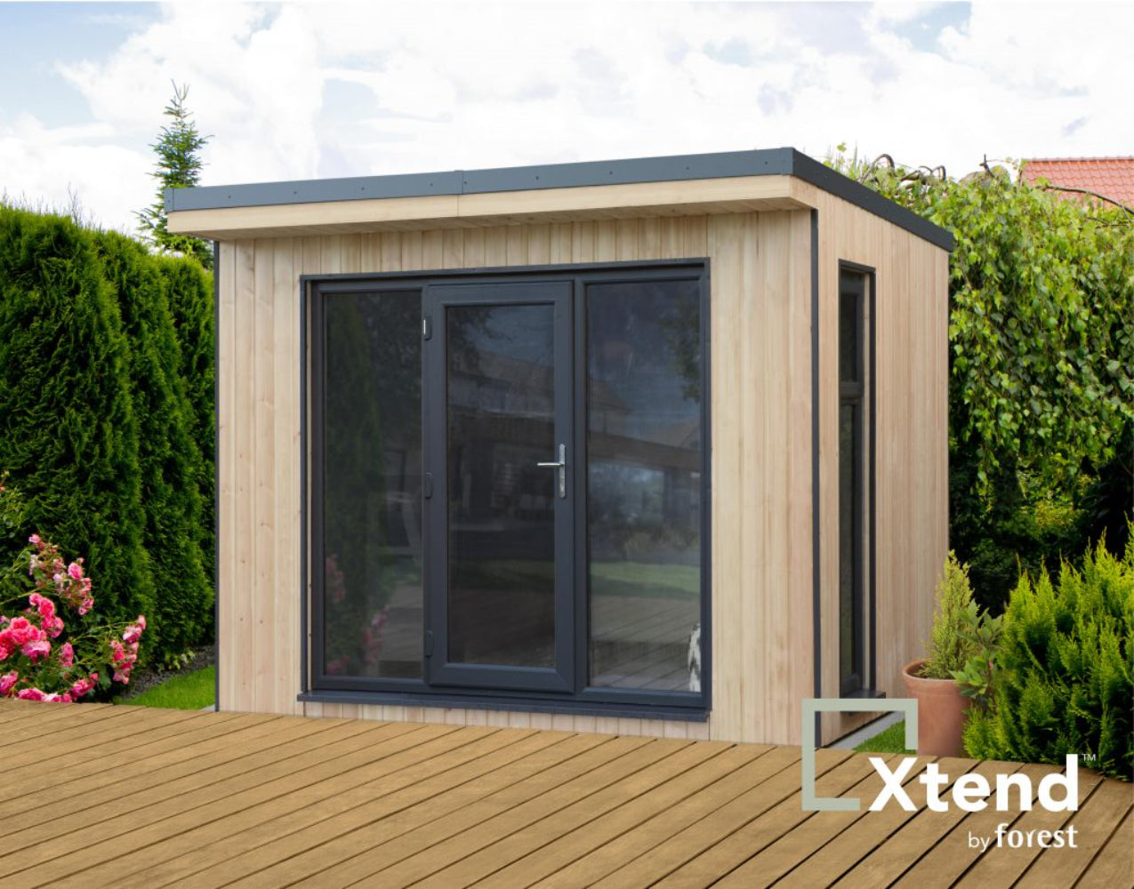 Forest Garden Xtend 2.98 x 2.9m Insulated Garden Office with 1/4 Window