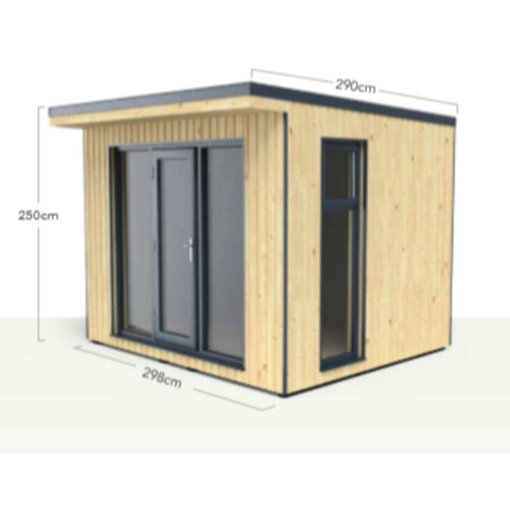 Forest Garden Xtend 2.98 x 2.9m Insulated Garden Office with 1/4 Window