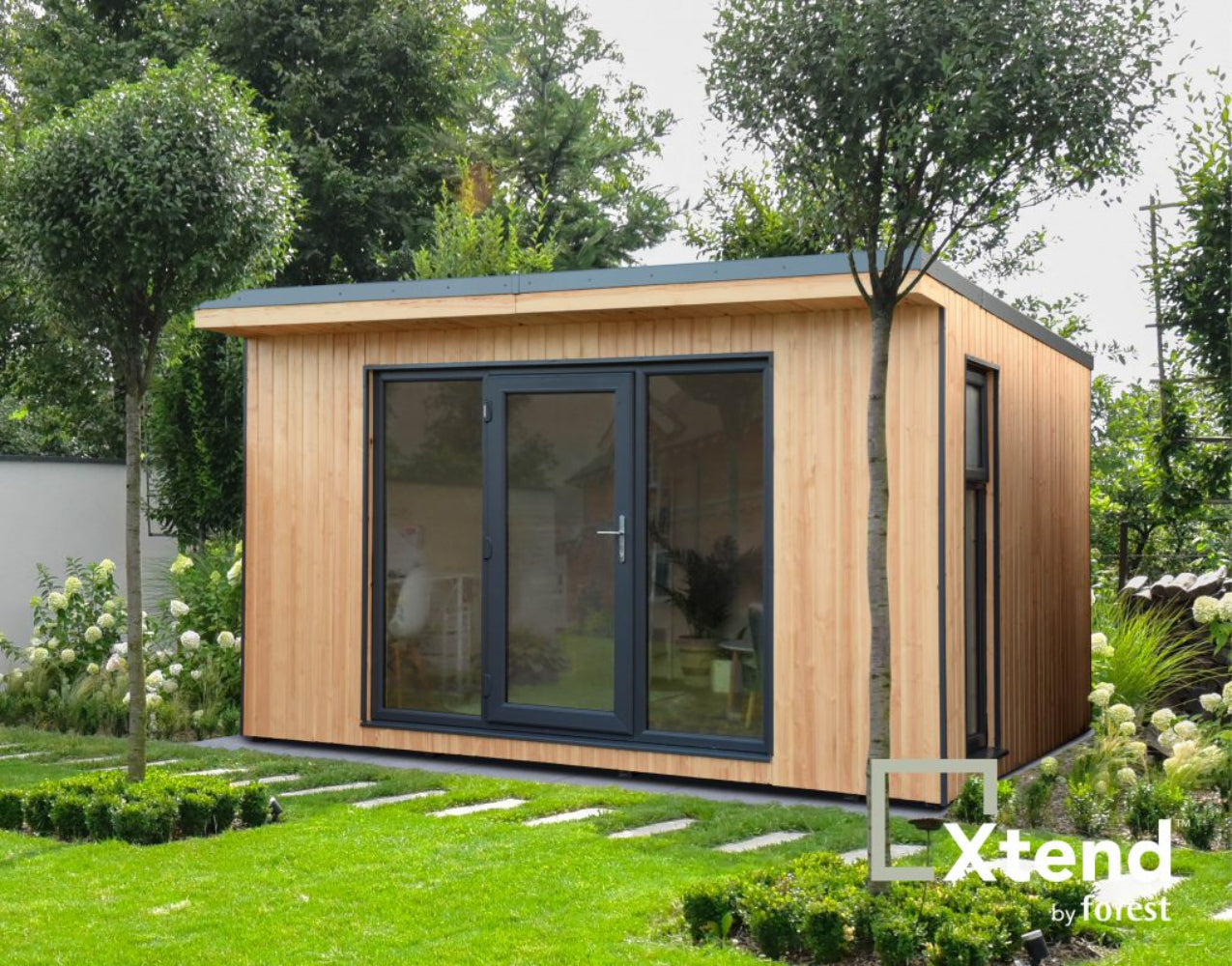 Forest Garden Xtend 4 x 3.42m Insulated Garden Office with 1/4 Window