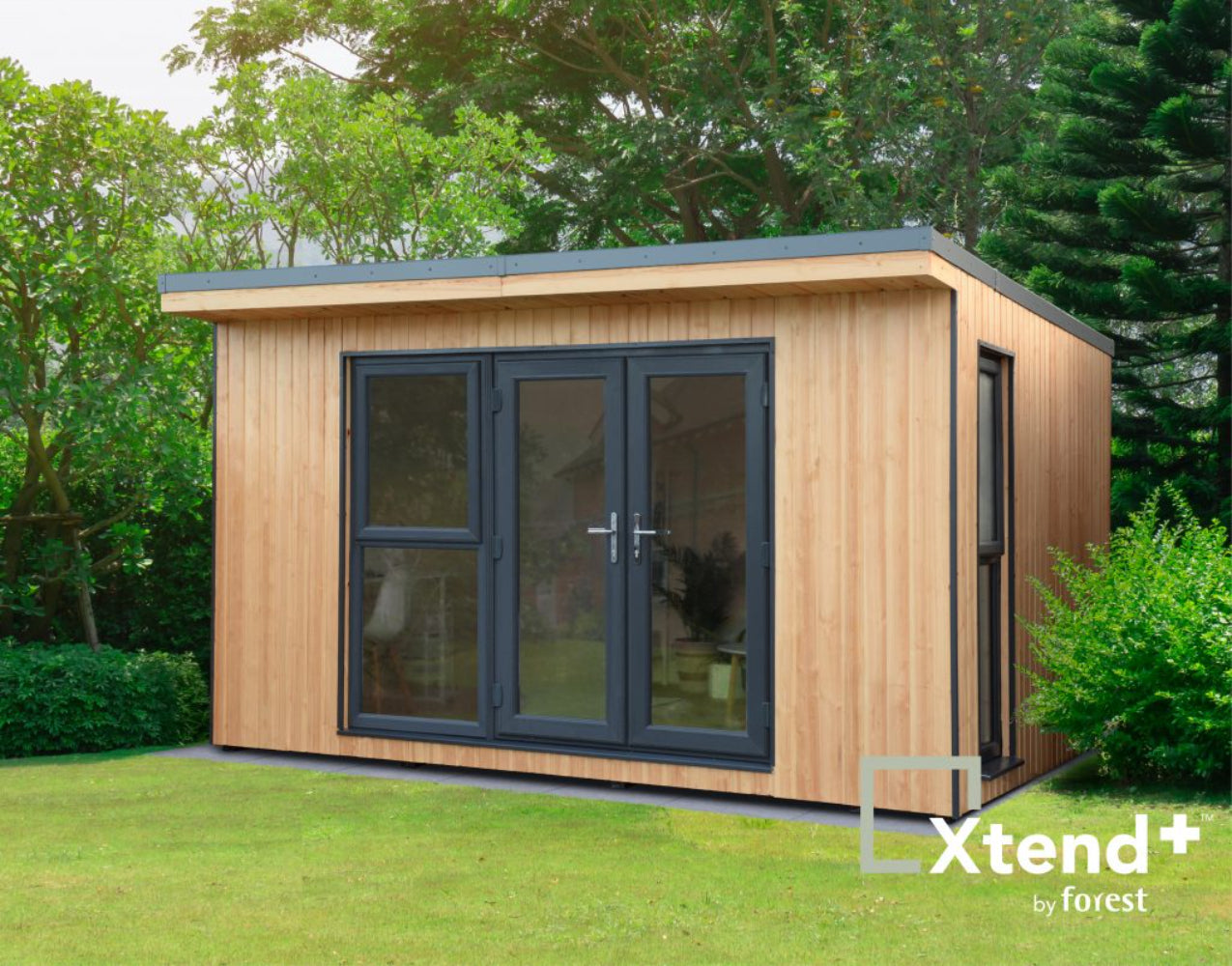 Forest Garden Xtend Premium 4 x 3.42m Insulated Garden Office with 1/2 Window