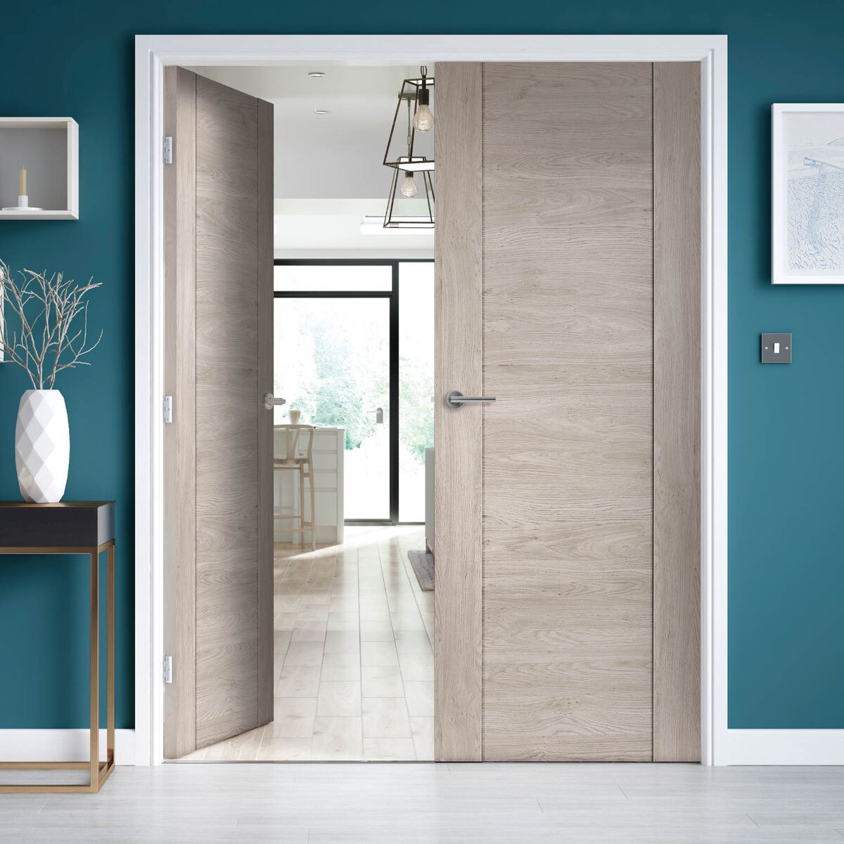 Image for JB Kind Alabama Fumo Wood Effect Laminate Internal Fire Door